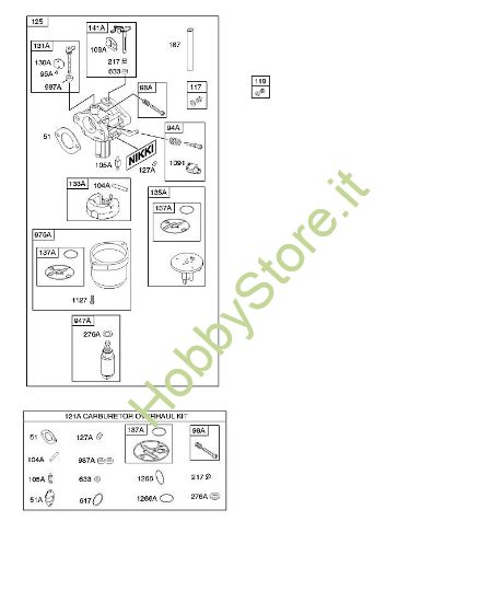 D - Carburatore, kit di revisione carburatore B&S - 21 €¦ 21B807-0114-B1 brand Stihl